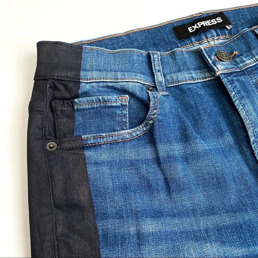 NWT Black Stripe High Waist Ankle Legging Jeans - Picture 3 of 11
